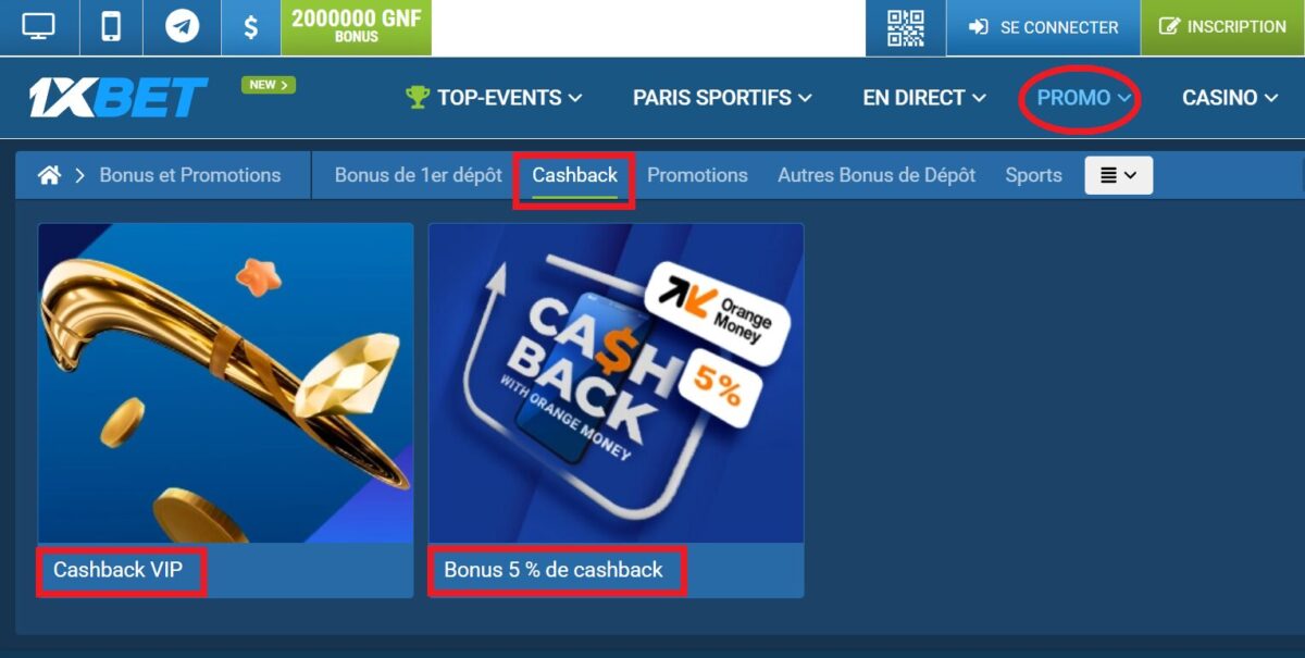 Code bonus 1xBet : réception et activation