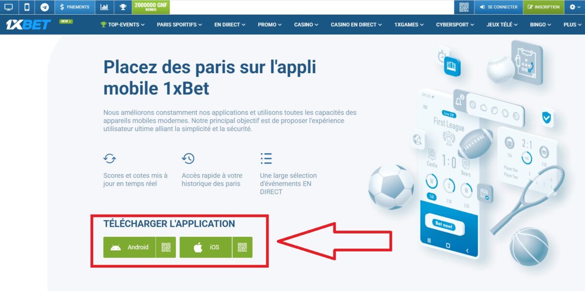 Télécharger 1xBet iPhone : instructions détaillées